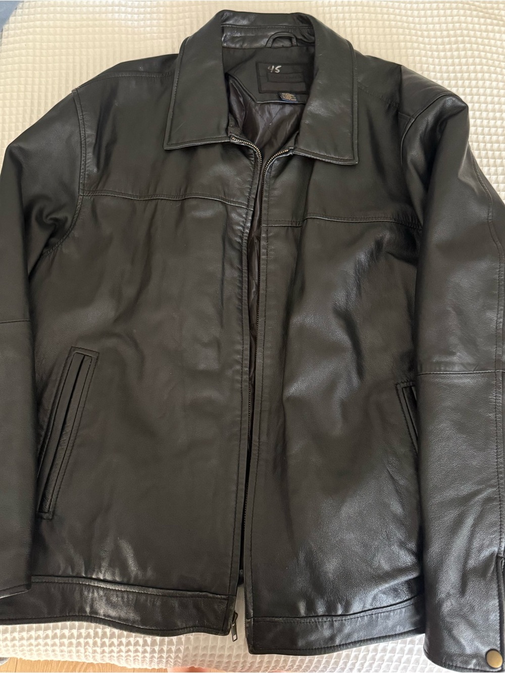 Black leather jacket